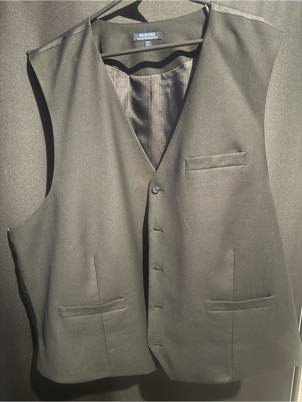 Murano Big Tall Wardrobe Essentials
Mens, 3XT Black Dress Waistcoat Vest